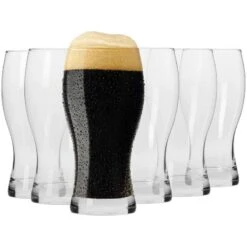 Krosno Elite Verres à Bière Noire