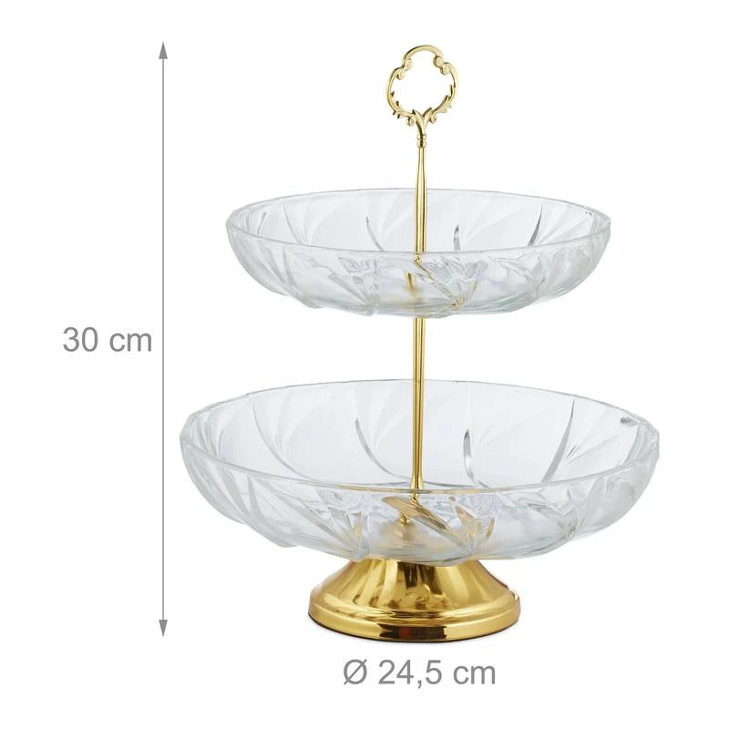 Serviteur Fruits En Verre Avec 2 étages – Image 9