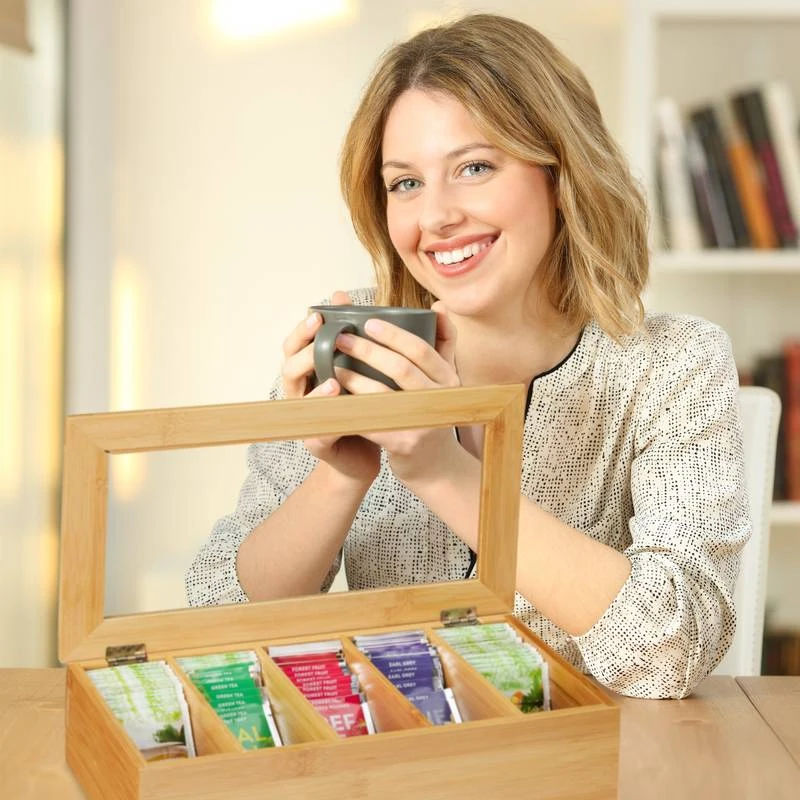 Boîte à Thé Bambou 5 Compartiments – Image 3