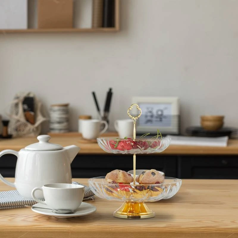 Serviteur Fruits En Verre Avec 2 étages – Image 2