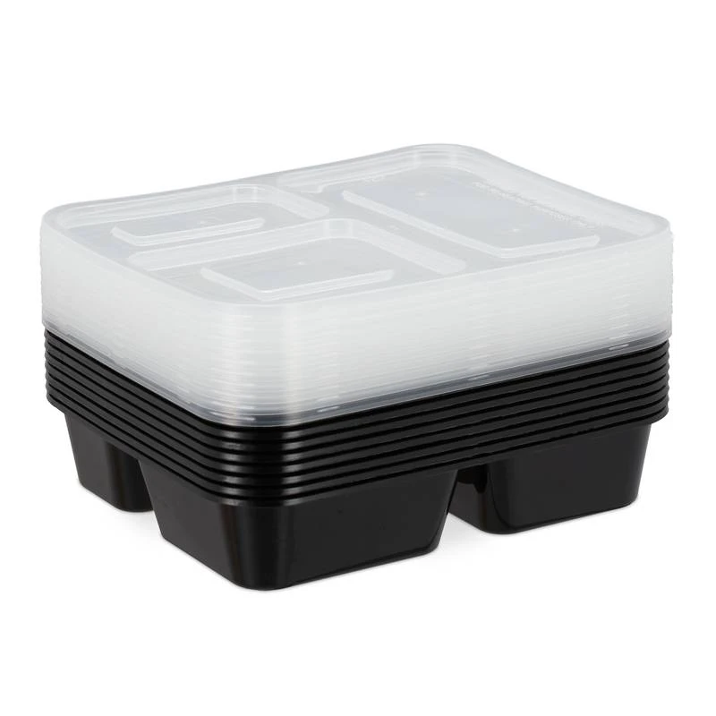 10x Meal Prep Containers 3 Compartiments – Image 5