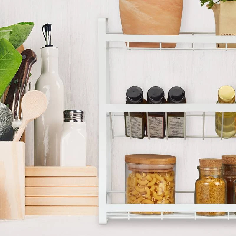 Rangement à épices Blanc Avec 3 étagères – Image 4