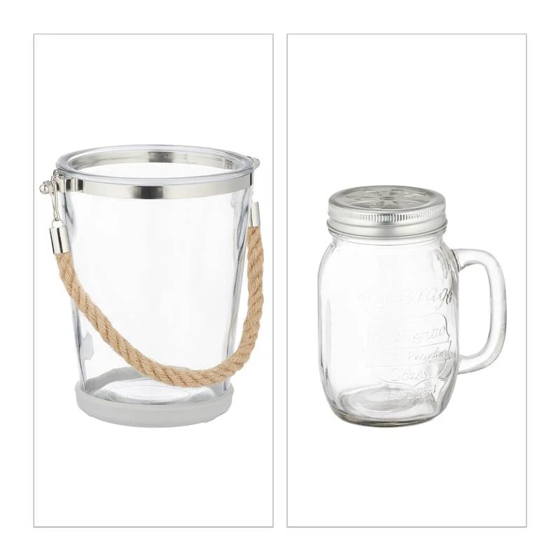 4 Jarres Avec Paille Et Couvercle – Image 5