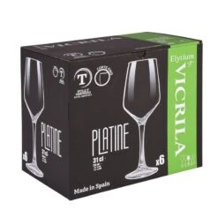 Verres à Pied Trempés Platine X6