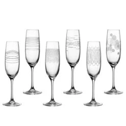 Leonardo Lot De 6 Coupes Gravées 130ml