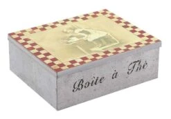 Boite à Thé En Métal 6 Compartiments