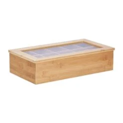 Boîte à Thé En Bambou à 10 Compartiments