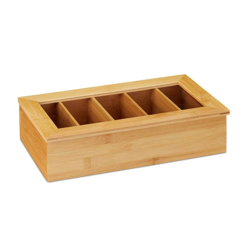 Boîte à Thé Bambou 5 Compartiments