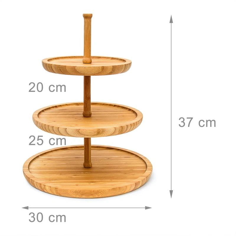 Présentoir 3 étages Étagère Bambou – Image 8