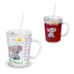 2x Verres Pour Enfant Motif D'éléphant