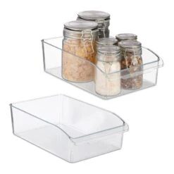 Lot De 2 Bacs De Frigo Transparents
