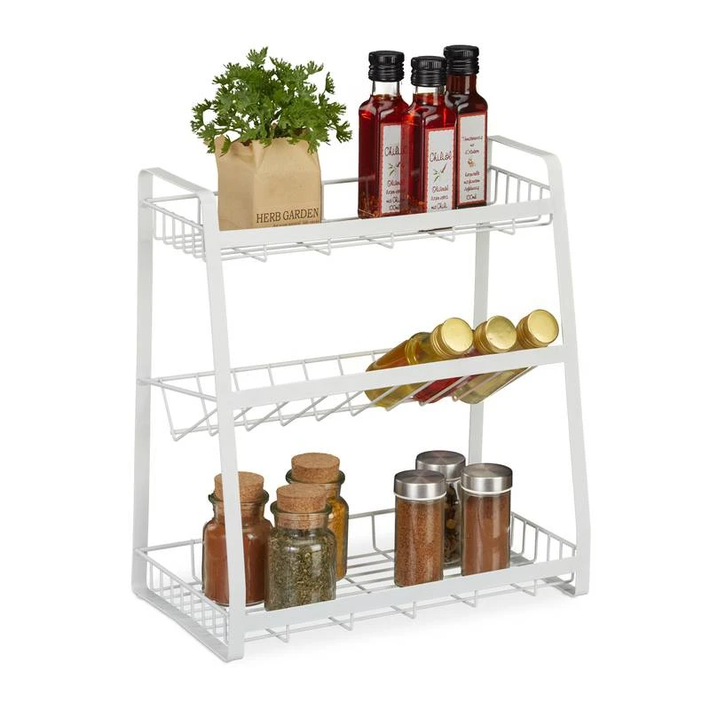 Rangement à épices Blanc Avec 3 étagères – Image 5
